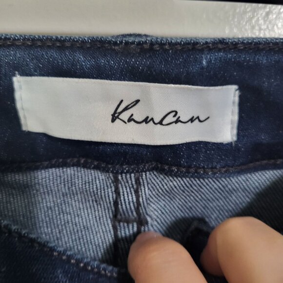 Kancan Womens SZ 11/29 Rainn Ultra High Rise Flare Jeans KC7138D Dark Button Fly - Picture 6 of 11